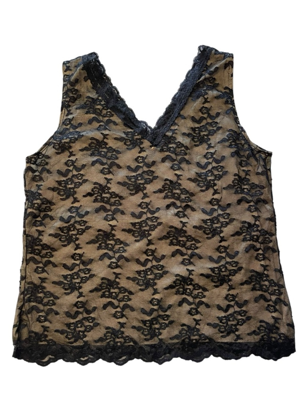 Worthington Black Lace Surplice Chemise - Picture 3 of 9